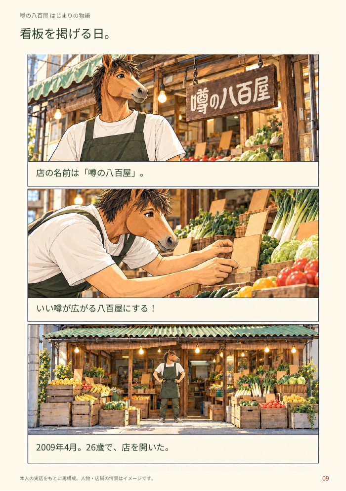 09 — 看板を掲げる日。